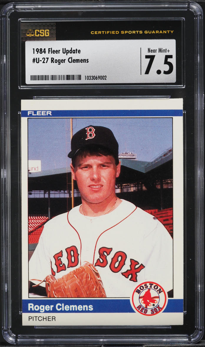 1984 Fleer Update Roger Clemens ROOKIE #U-27 CSG 7.5 NRMT+