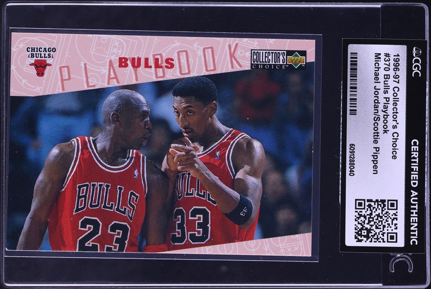 1996 Topps Chrome Chicago Bulls w/ Michael Jordan #72 BGS 8.5 NM