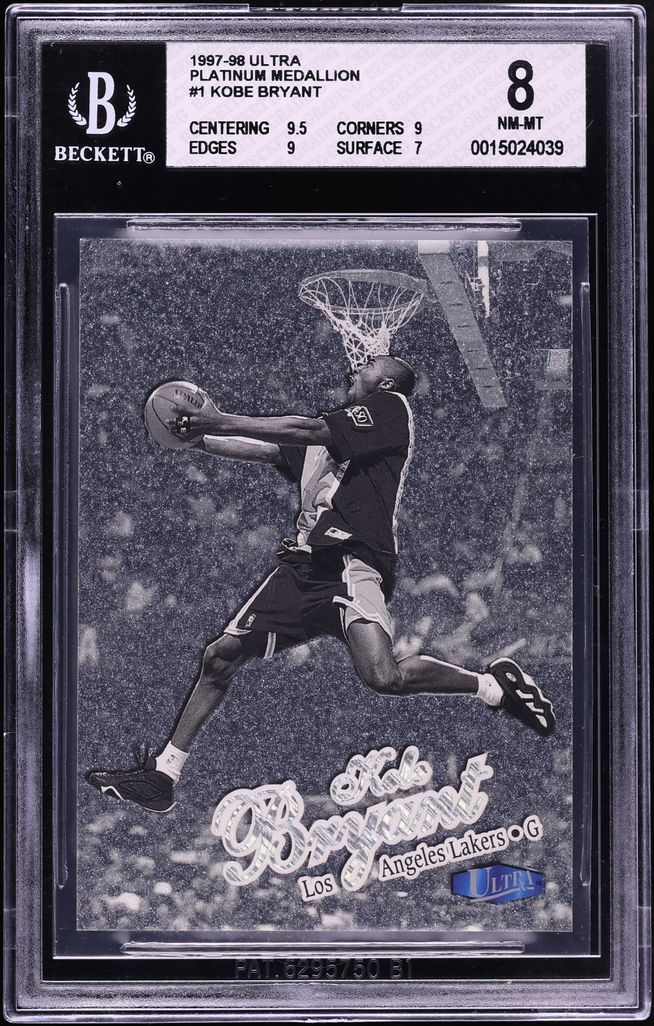 1997 Ultra Platinum Medallion Kobe Bryant /100 #1P BGS 8 NM-MT