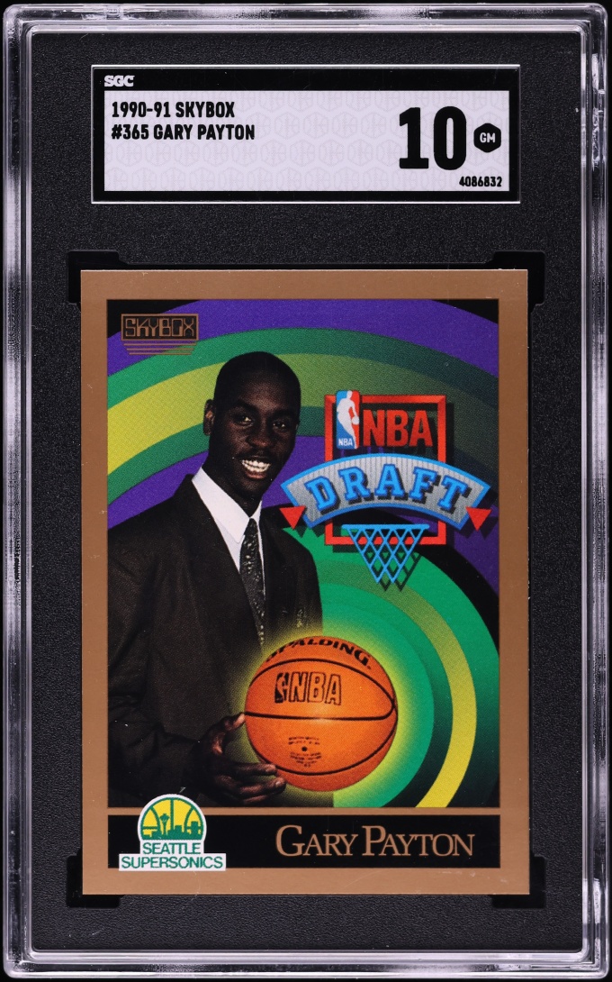 1990 Skybox Basketball Gary Payton ROOKIE #365 SGC 10 GEM MINT