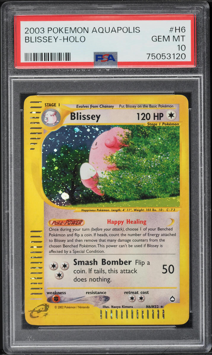 2003 Pokemon Aquapolis Holo Blissey #H6 PSA 10 GEM MINT