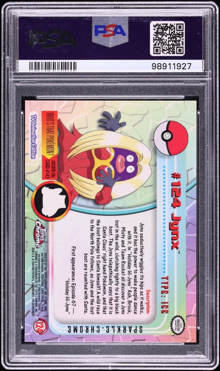 2000 Topps Chrome Pokemon TV Series 2 Sparkle Jynx #124 PSA 10 GEM MINT