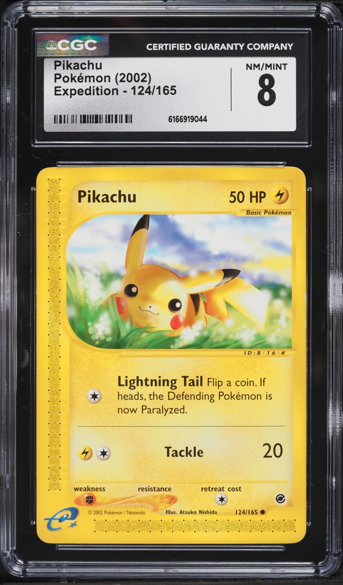 2002 Pokemon Expedition Pikachu #124 CGC 8 NM-MT