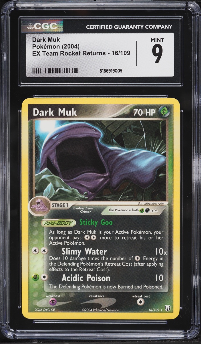 2004 Pokemon EX Team Rocket Returns Dark Muk #16 CGC 9 MINT