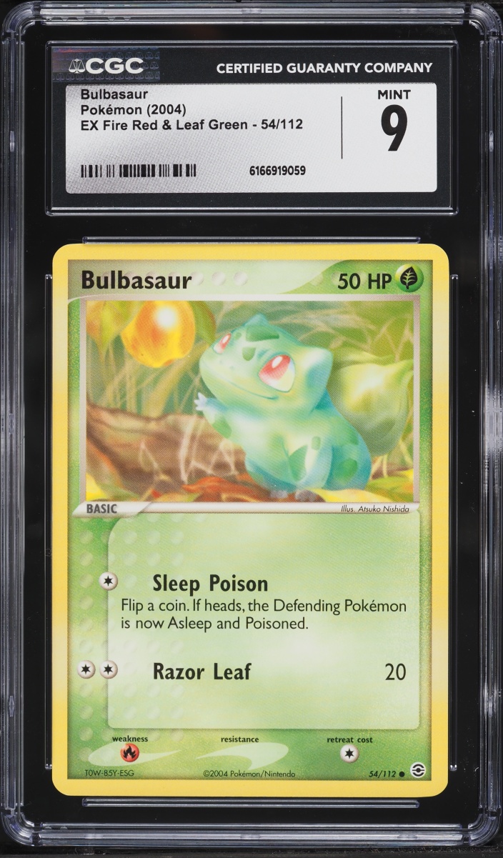 2004 Pokemon EX Fire Red & Leaf Green Bulbasaur #54 CGC 9 MINT
