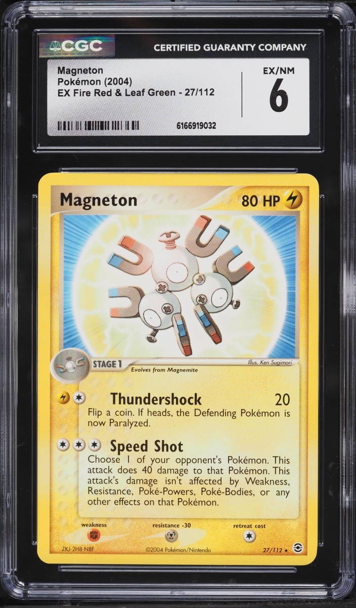 2004 Pokemon EX Fire Red & Leaf Green Magneton #27 CGC 6 EXMT