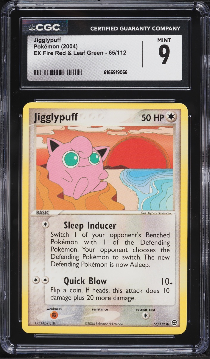 2004 Pokemon EX Fire Red & Leaf Green Jigglypuff #65 CGC 9 MINT