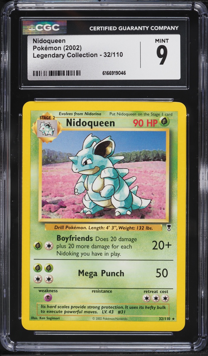 2002 Pokemon Legendary Collection Nidoqueen #32 CGC 9 MINT