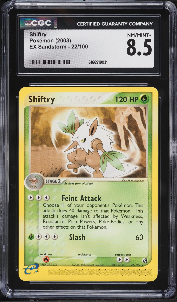 2003 Pokemon EX Sandstorm Shiftry #22 CGC 8.5 NM-MT+