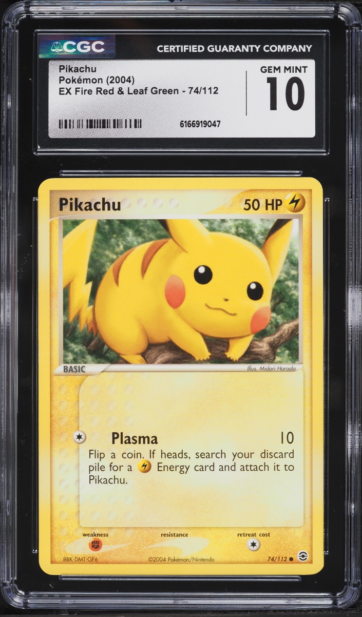 2004 Pokemon EX Fire Red & Leaf Green Pikachu #74 CGC 10 GEM MINT