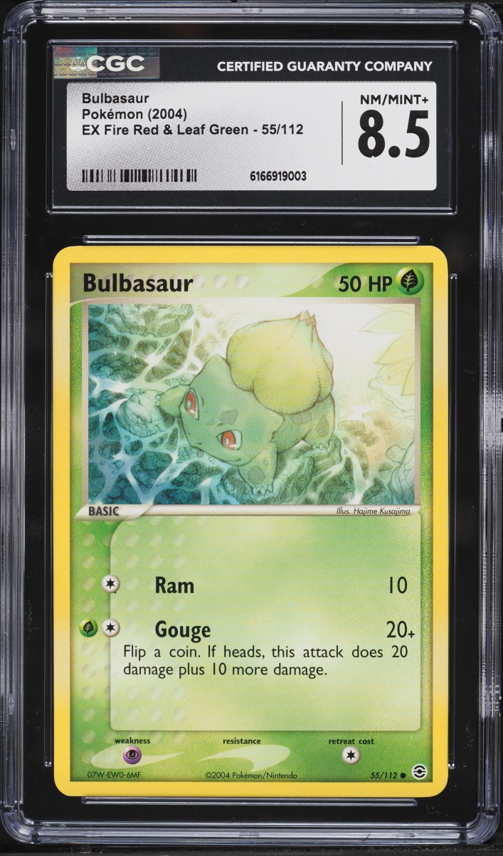 2004 Pokemon Ex Fire Red & Leaf Green Bulbasaur #55 CGC 8.5 NM-MT+