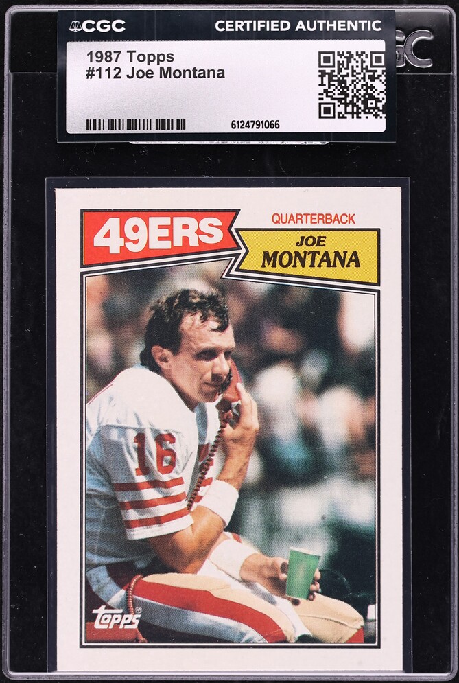 1987 Topps Football Joe Montana #112 CGC AUTH