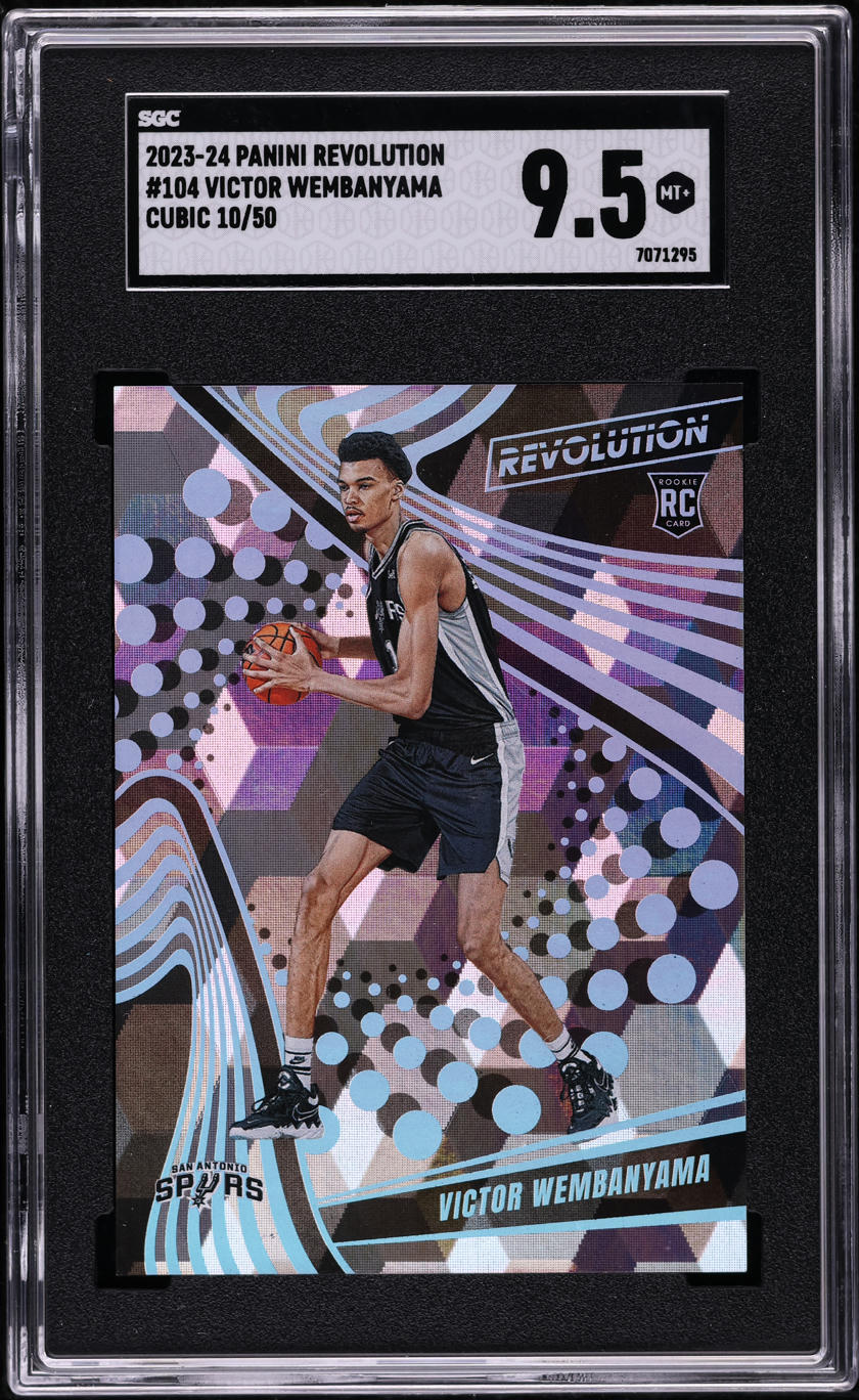 2023 Panini Revolution Cubic Victor Wembanyama ROOKIE /50 #104 SGC 9.5 MINT+