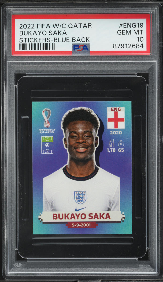 2022 Panini FIFA World Cup Qatar Stickers Blue Back Bukayo Saka #ENG19 ...
