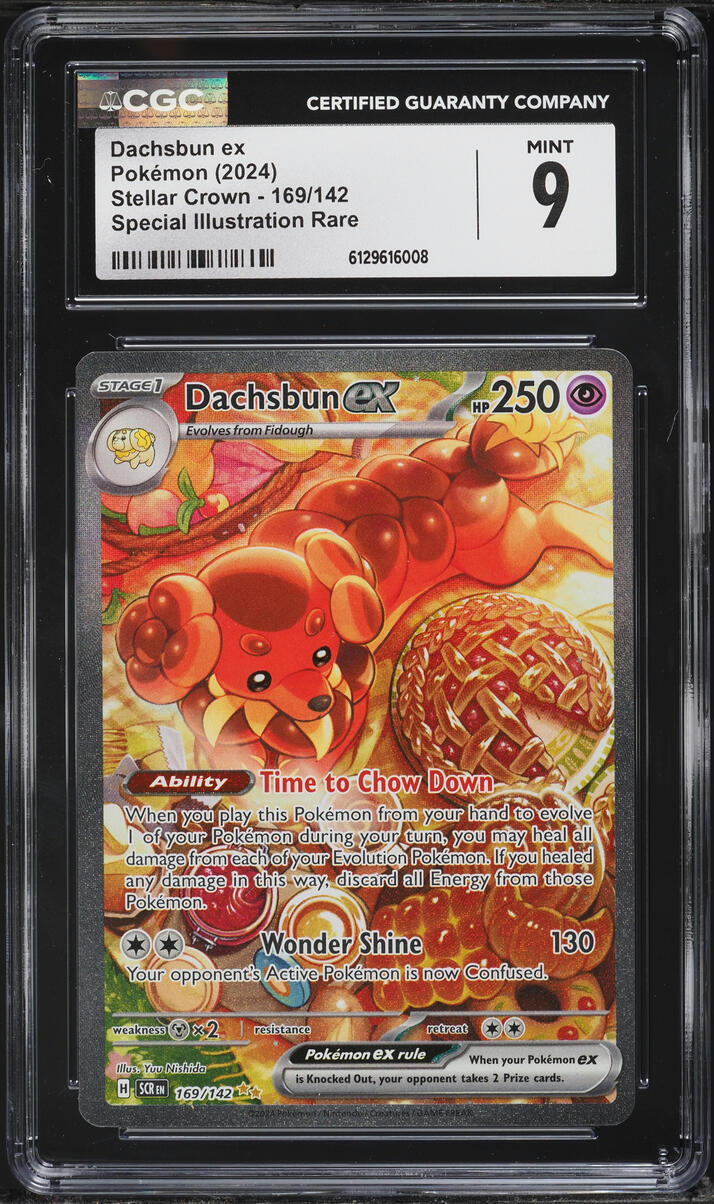 2024 Pokemon Scarlet & Violet Stellar Crown SIR Dachsbun ex #169 CGC 9 MINT