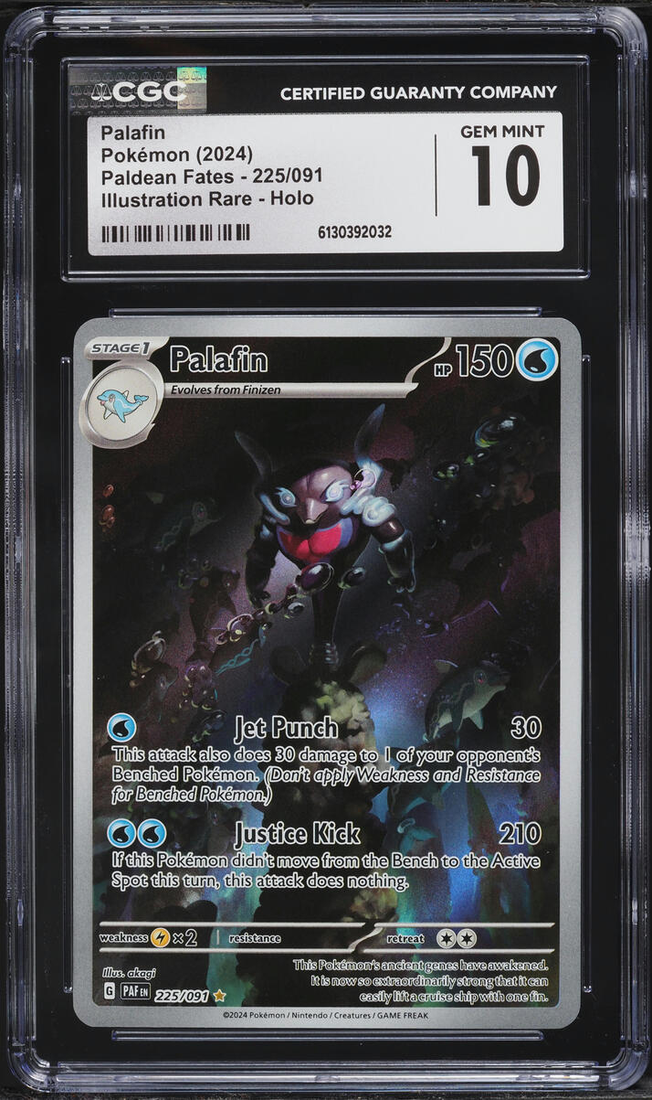 2024 Pokemon Scarlet & Violet Paldean Fates IR Palafin #225 CGC 10 GEM MINT