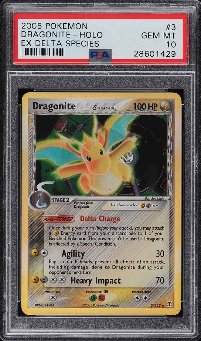 2005 Pokemon EX Delta Species Holo Dragonite #3 PSA 10 GEM MINT