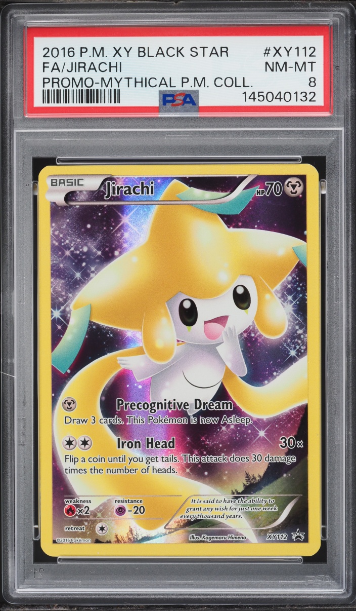 2016 Pokemon XY Promo Mythical Collection Full Art Jirachi #XY112 PSA 8 NM-MT