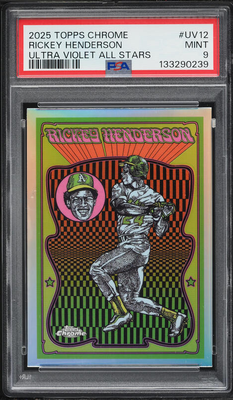 2025 Topps Chrome Ultra Violet All Stars Rickey Henderson #UV12