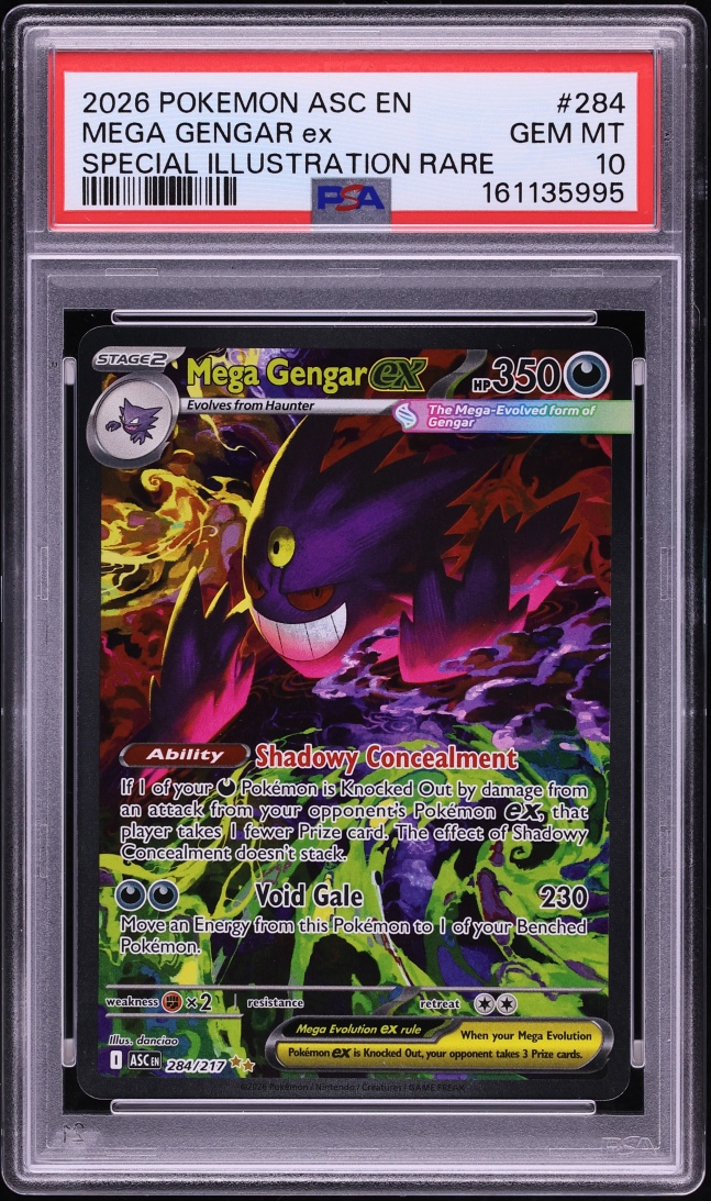 2026 Pokemon Mega Evolution Ascended Heroes SIR Mega Gengar Ex #284 PSA 10 GEM MINT