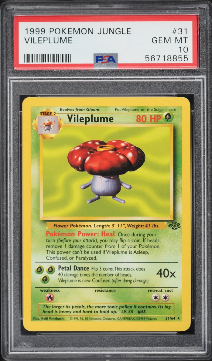 1999 Pokemon Jungle Vileplume #31 PSA 10 GEM MINT