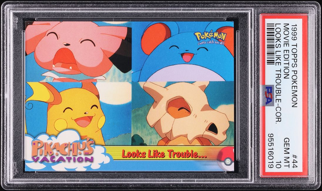 1999 Topps Pokemon The Movie Edition Looks Like Trouble #44 PSA 10 GEM MINT