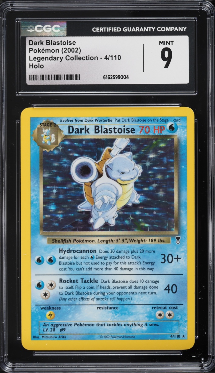 2002 Pokemon Legendary Collection Holo Dark Blastoise #4 CGC 9 MINT