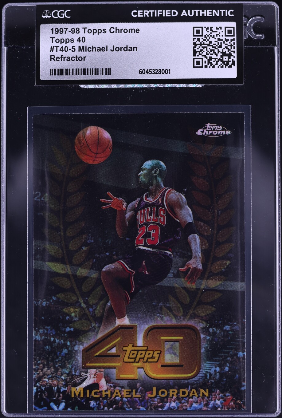1997 Topps Chrome 40 Refractor Michael Jordan #T40-5 CGC AUTH