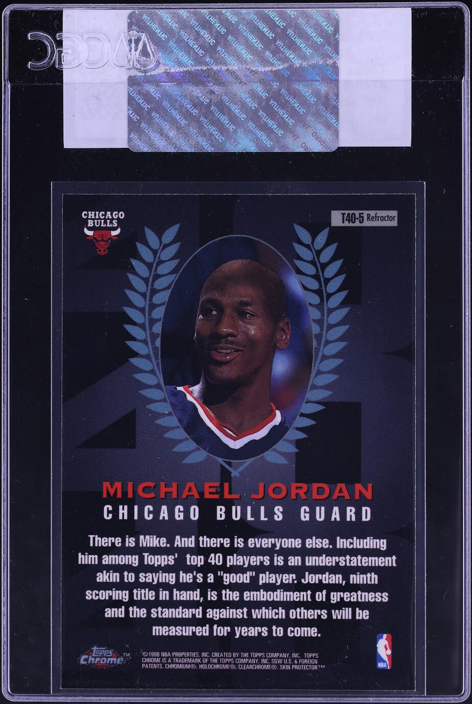 1997 Topps Chrome 40 Refractor Michael Jordan #T40-5 CGC AUTH