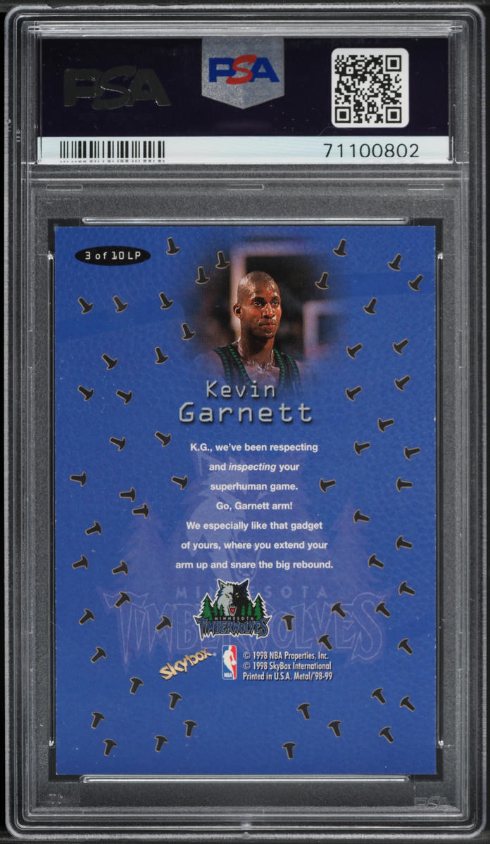 1998 Metal Universe Linchpins Kevin Garnett #3 PSA 9 MINT