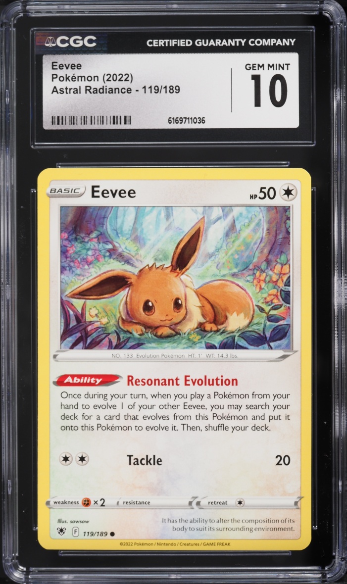 2022 Pokemon Sword & Shield Astral Radiance Eevee #119 CGC 10 GEM MINT