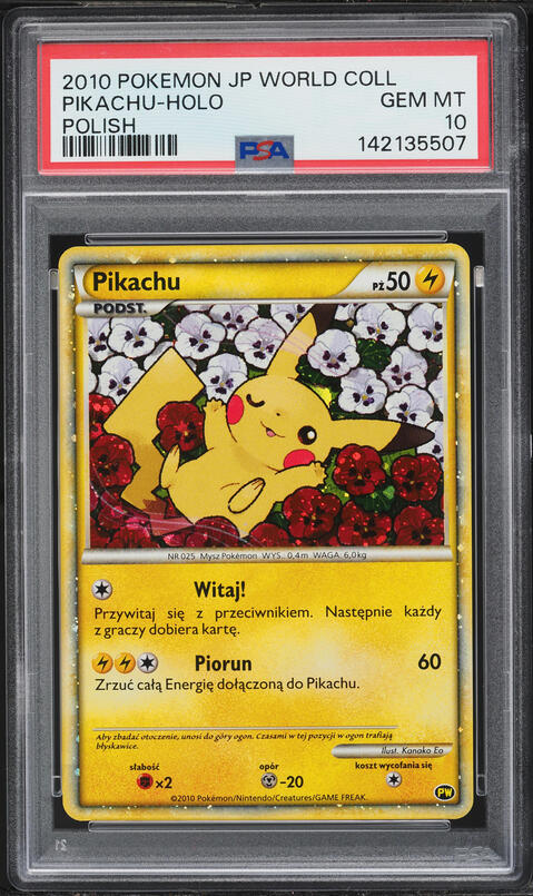 2010 Pokemon Korean World Collection Holo Pikachu PSA 10 GEM MINT