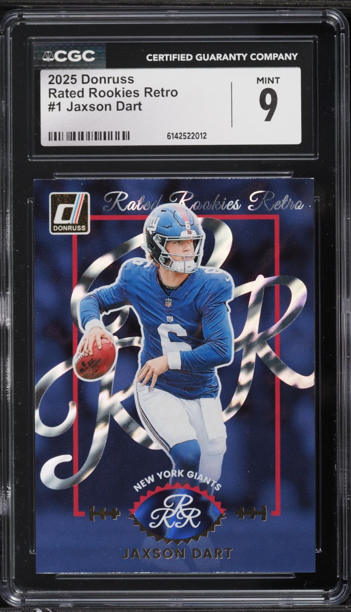 2025 Donruss Rated Retro Jaxson Dart ROOKIE #1 CGC 9 MINT