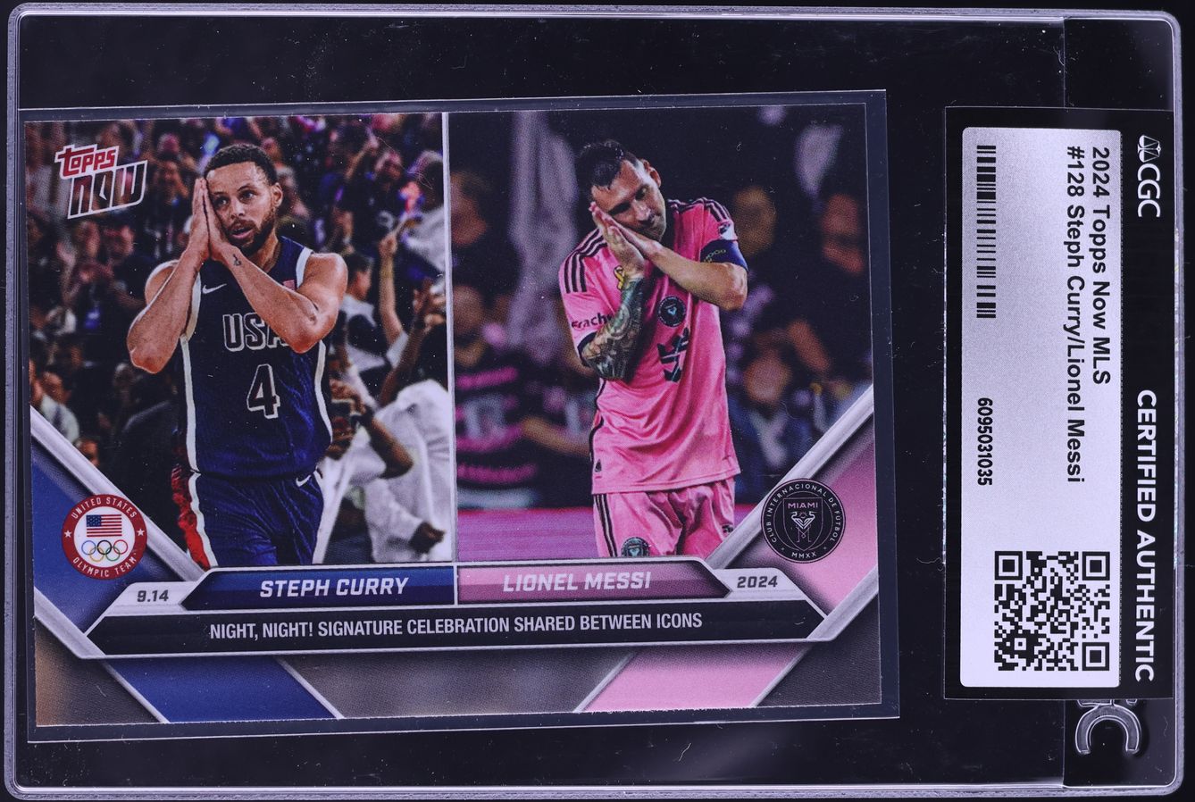 2024 Topps Now MLS Stephen Curry Lionel Messi #128 CGC AUTH