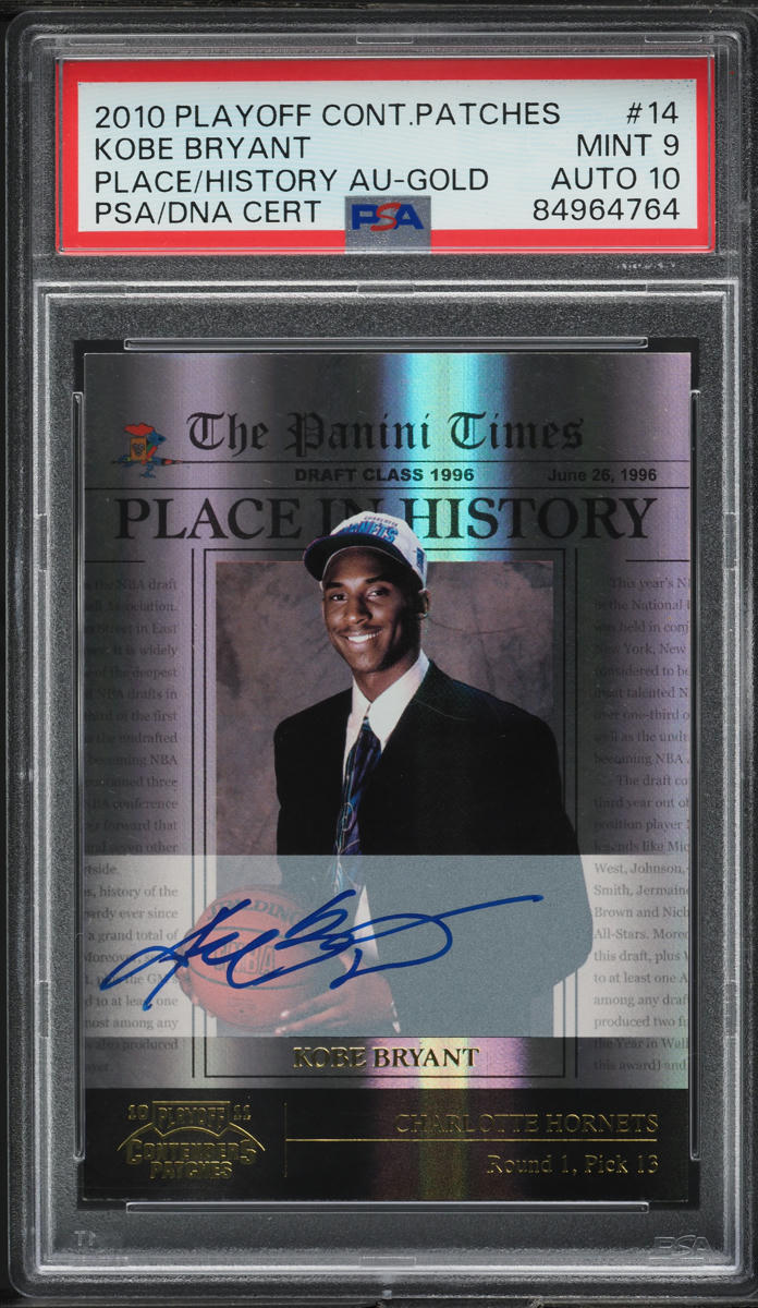 2010 Playoff Contenders Place In History Gold Kobe Bryant AUTO DNA 10 /49 PSA 9