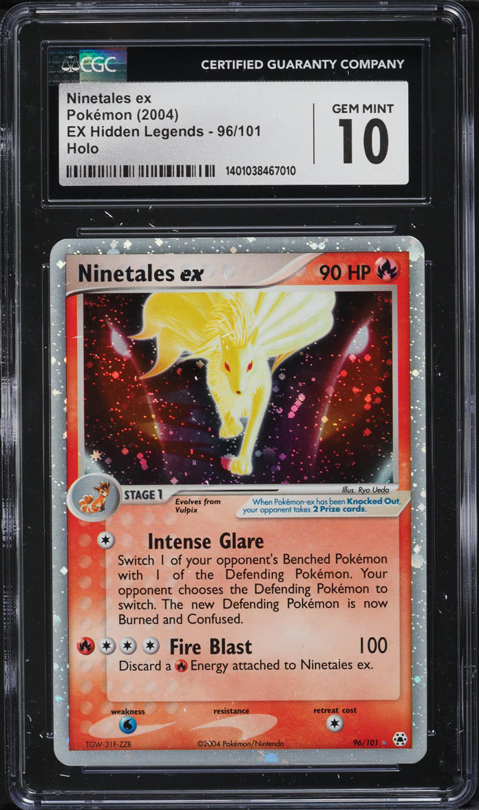 2004 Pokemon EX Hidden Legends Holo Ninetales ex #96 CGC 10 GEM MINT