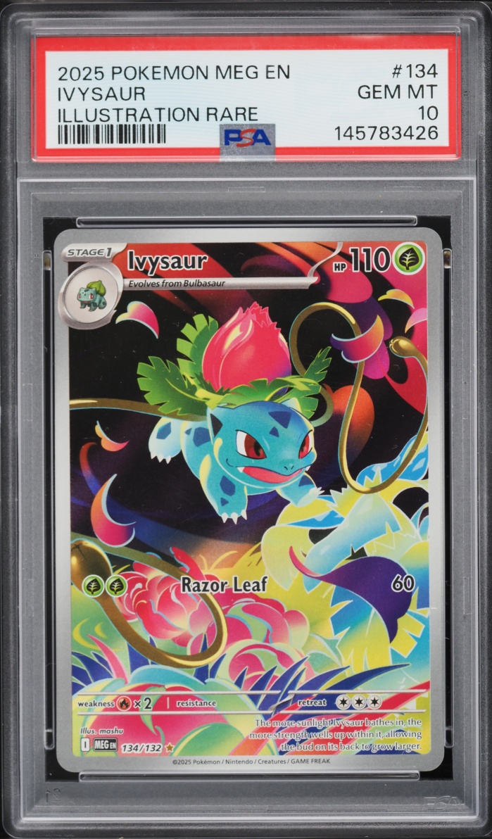 2025 Pokemon Mega Evolution IR Ivysaur #134 PSA 10 GEM MINT