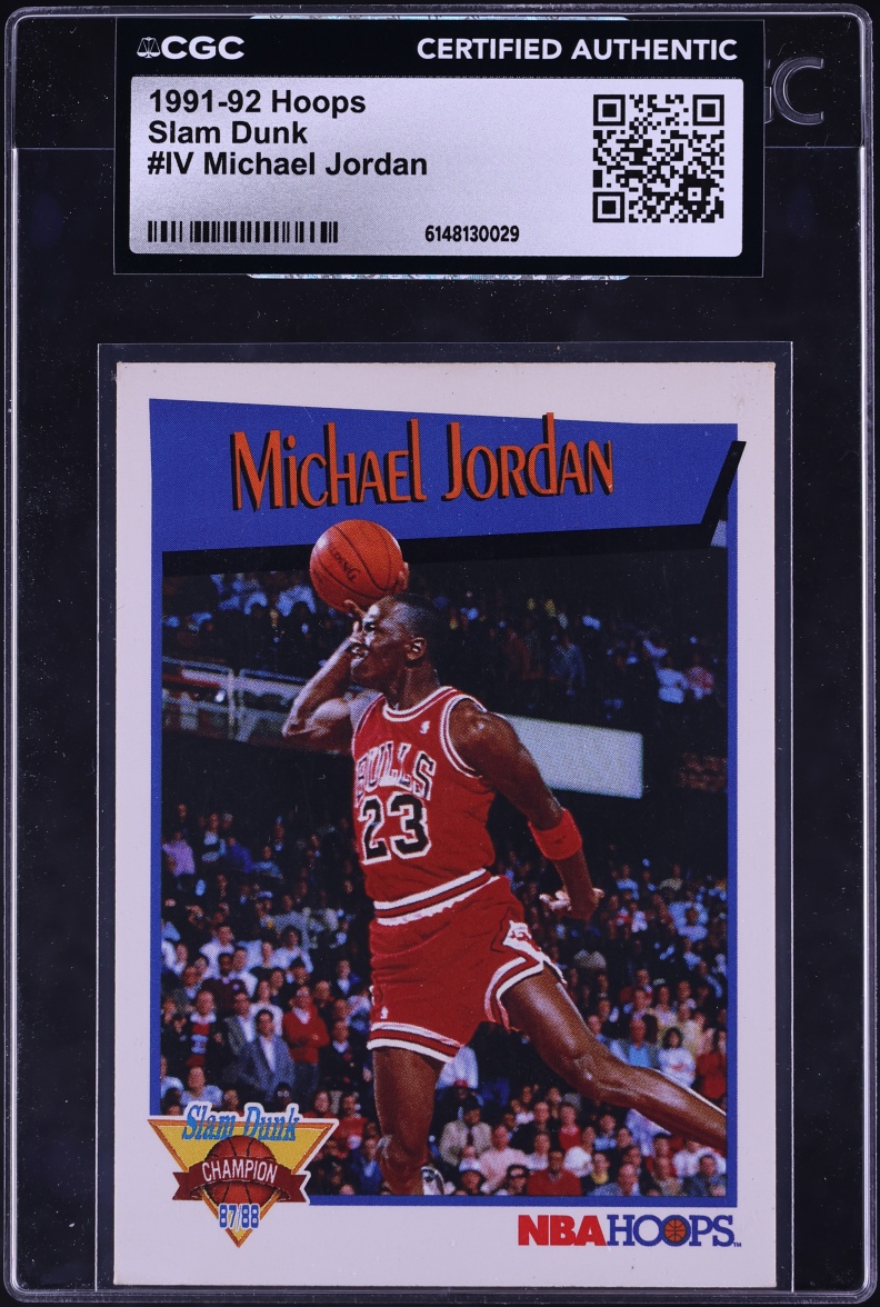 1991 Hoops Slam Dunk Michael Jordan #IV CGC AUTH