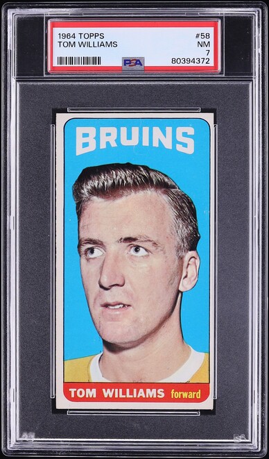 1964 Topps Hockey Tom Williams #58 PSA 7 NRMT
