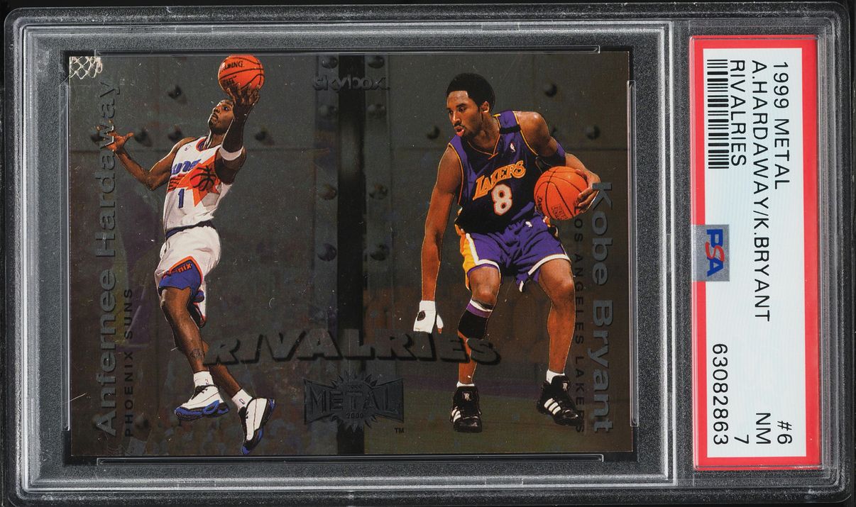 1999 Metal Rivalries Anfernee Hardaway & Kobe Bryant #6 PSA 7 NRMT