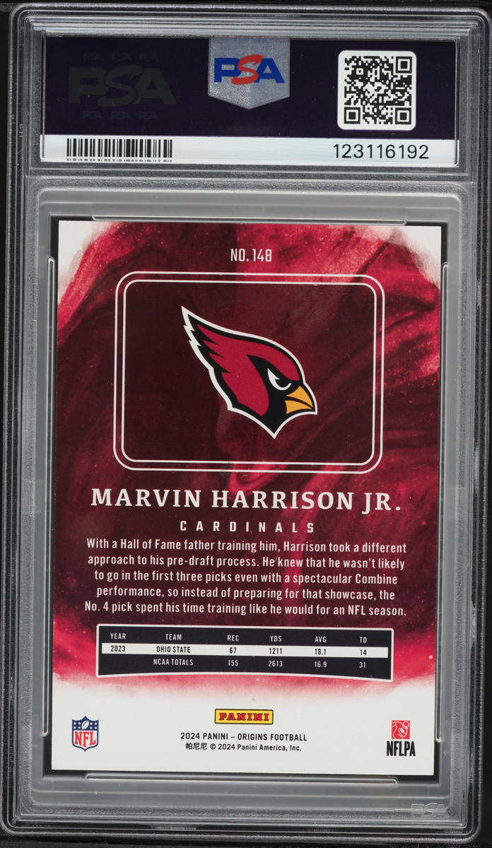 2024 Panini Origins Marvin Harrison Jr. ROOKIE #148 PSA 10 GEM MINT