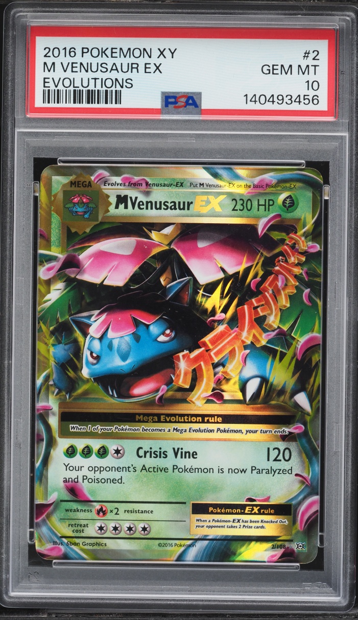 2016 Pokemon XY Evolutions Holo M Venusaur EX #2 PSA 10 GEM MINT