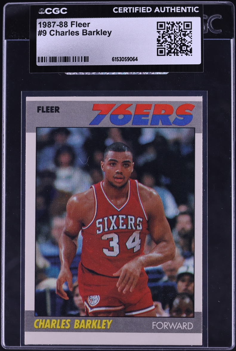 1987 Fleer Basketball Charles Barkley #9 CGC AUTH