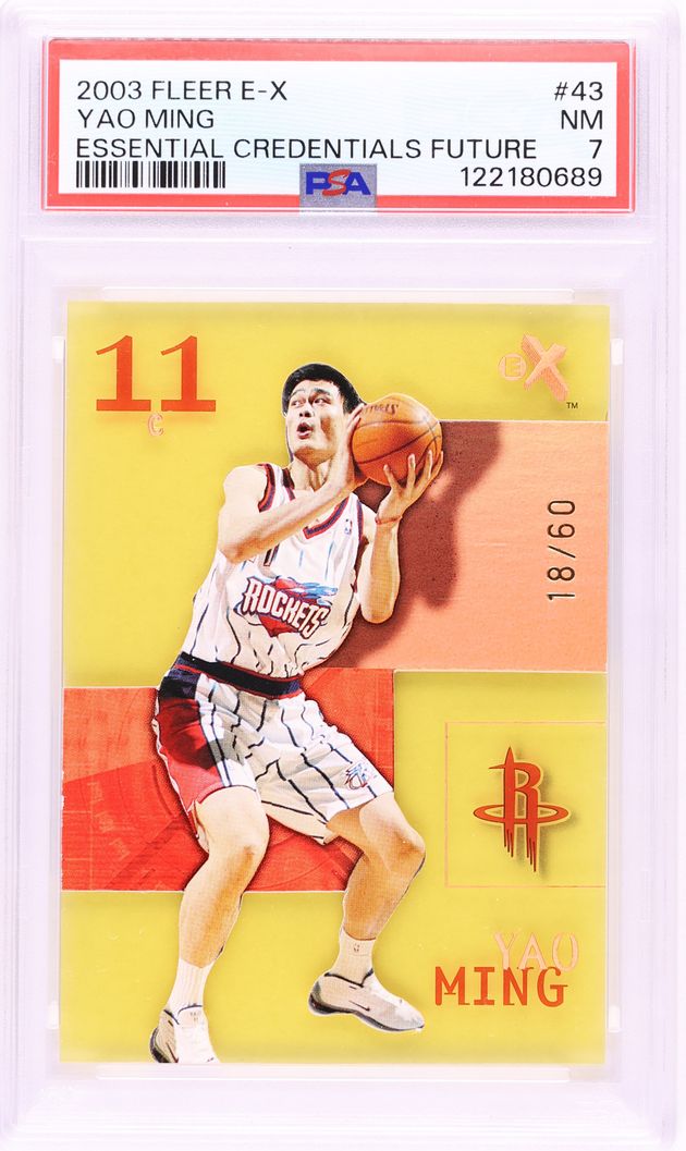 2003 Fleer E-X Essential Credentials Future Yao Ming /60 #43 PSA 7 NRMT - Photo 1