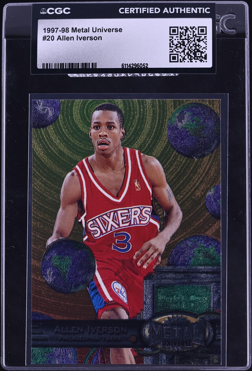 1997 Metal Universe Allen Iverson #20 CGC AUTH