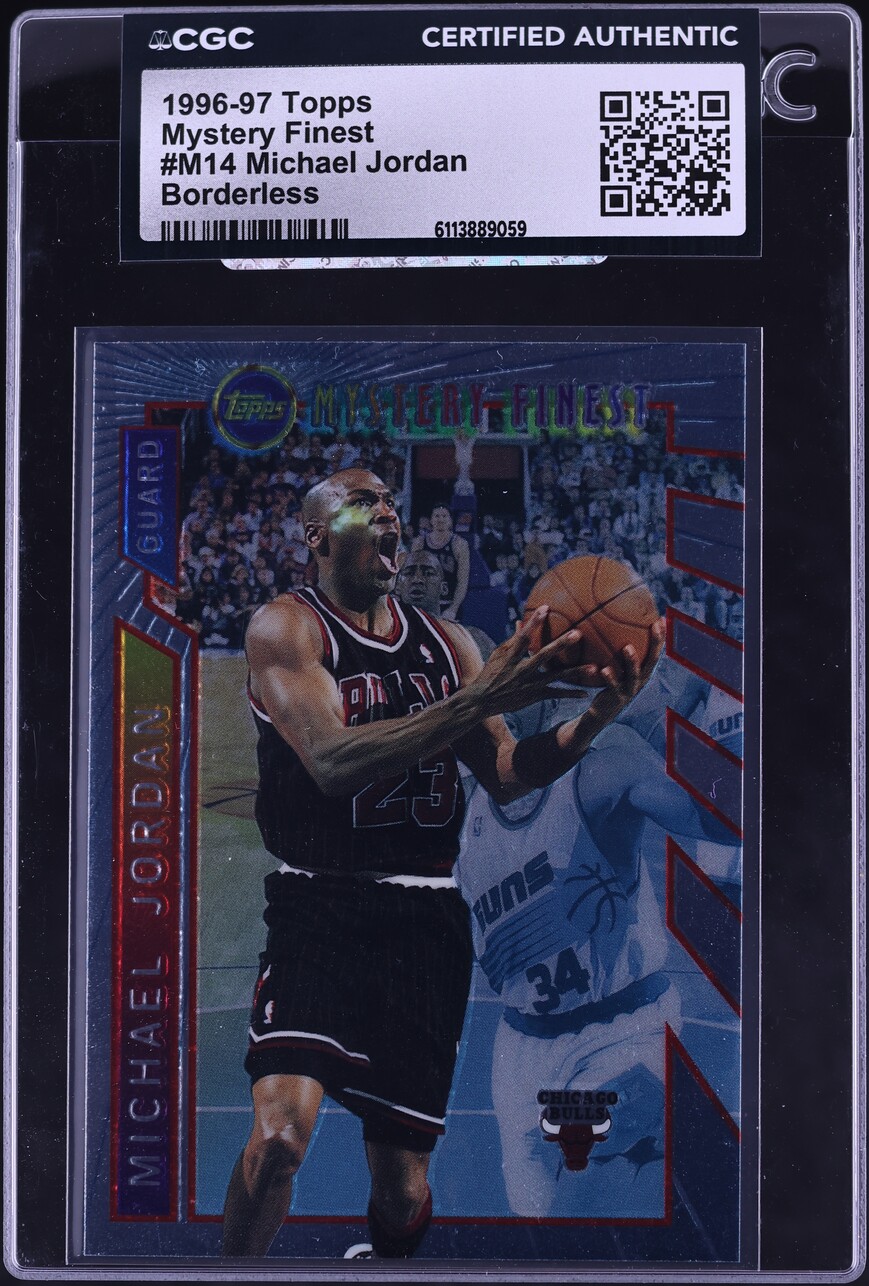 1996 Topps Mystery Finest Borderless Michael Jordan #M14 CGC AUTH