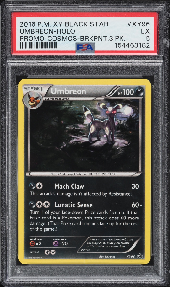 2016 Pokemon XY Promo Cosmos Breakpoint Holo Umbreon #XY96 PSA 5 EX