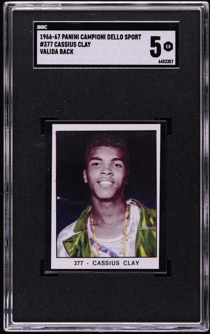 1966 Panini Campioni Dello Sport Cassius Clay VALIDA BACK #377 SGC 5 EX - Photo 1