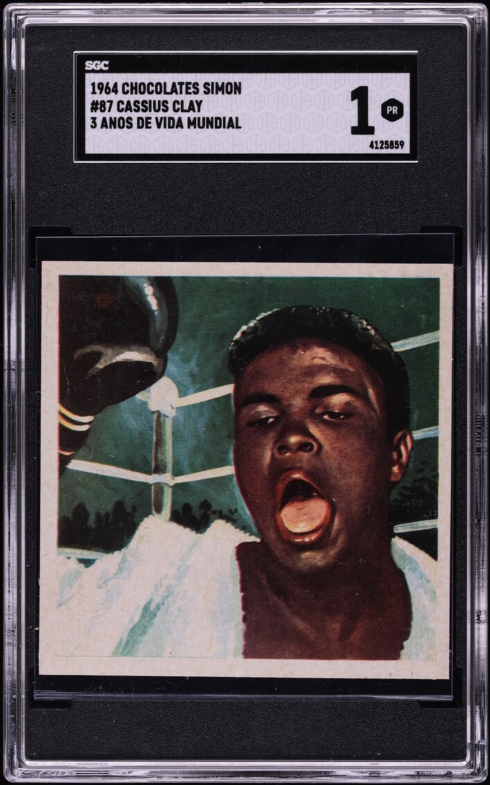 1964 Chocolates Simon 3 Anos De Vida Mundial Cassius Clay #87 SGC 1 PR - Photo 1