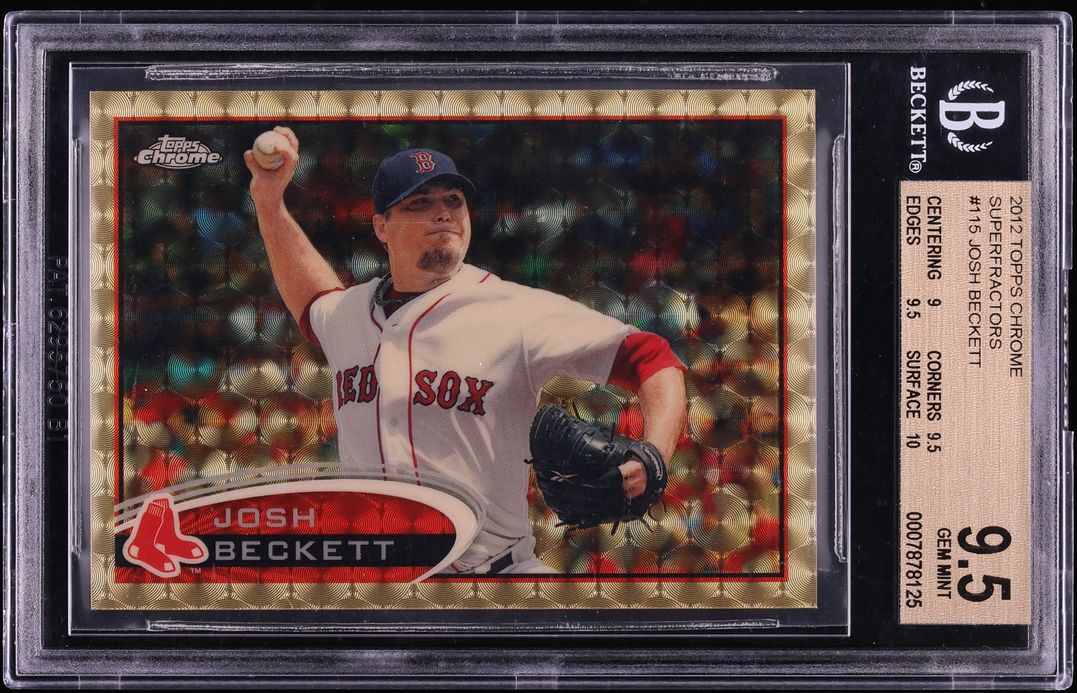 2012 Topps Chrome Superfractor Josh Beckett 1/1 #115 BGS 9.5 GEM MINT - Photo 1